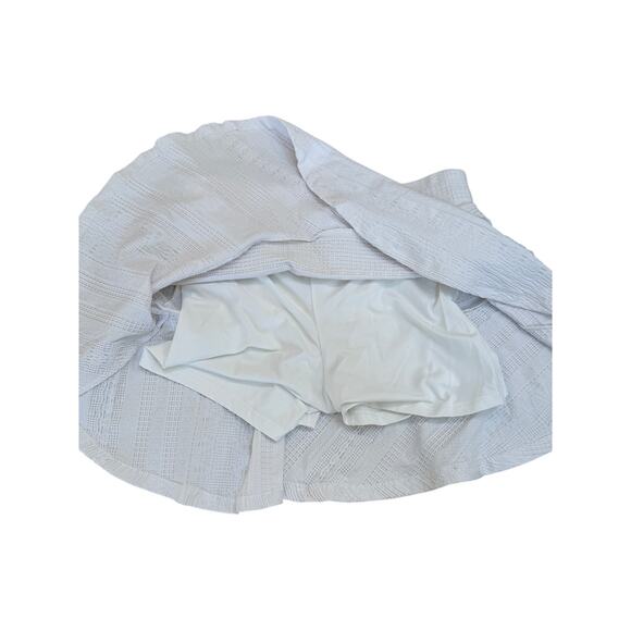 L'Etoile Sport Pleated Textured Stretchjersey Tennis Skirt White Size Small - Picture 8 of 8